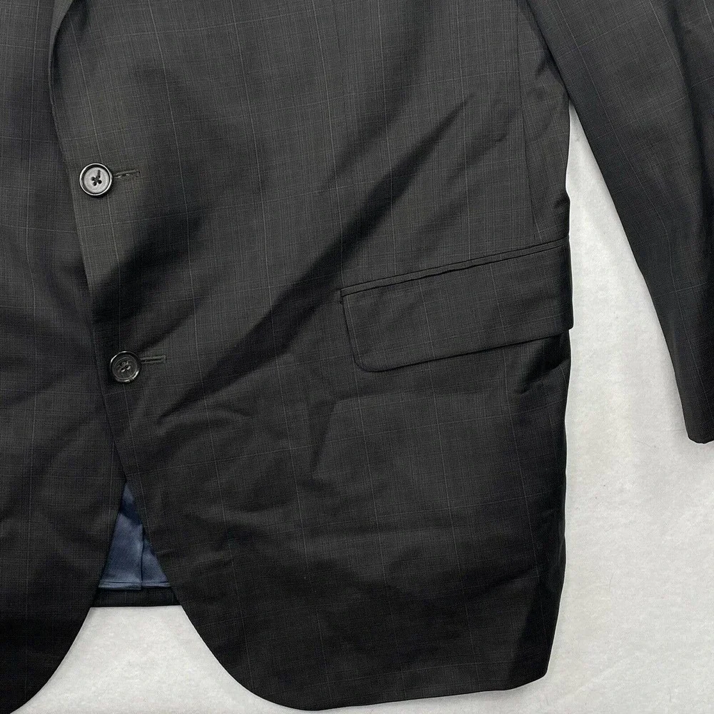 Jack Victor Sport‎ Coat Mens 46R Gray Super 100s Wool Suit Jacket